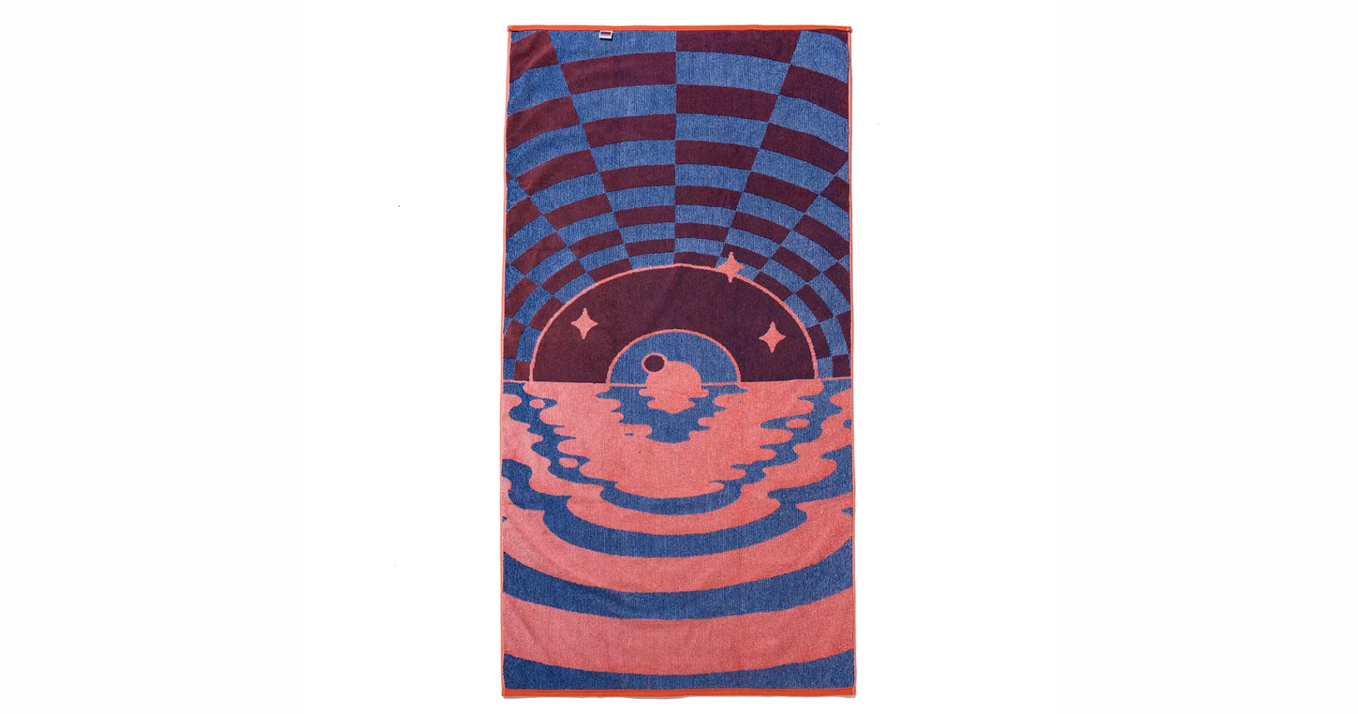 Garrett Leight Home Goods-GLCO X DANIEL SHEPARD BEACH TOWEL Blue Orange