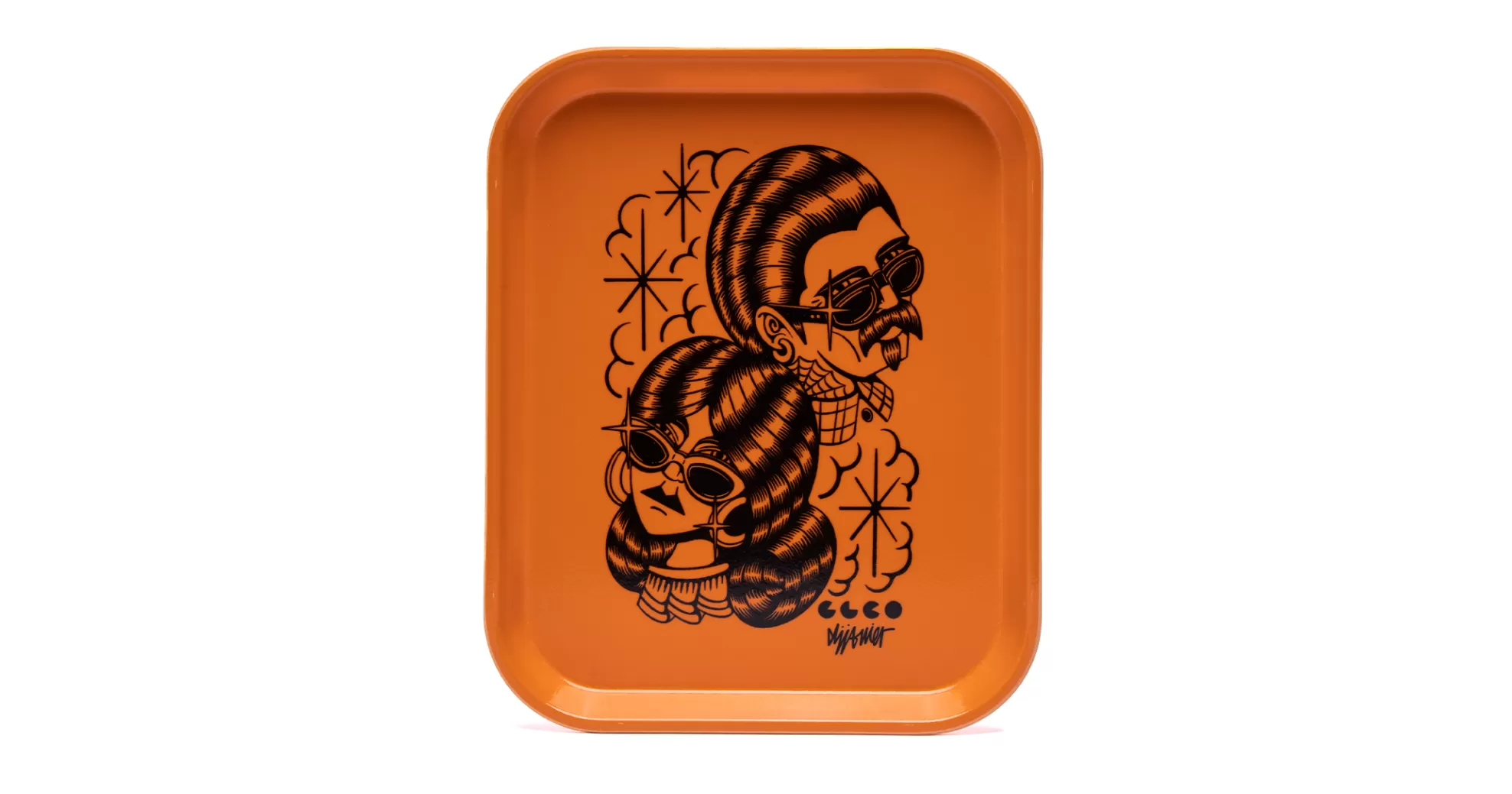 Garrett Leight Apparel & Accessories-GLCO X DJ JAVIER FIBERGLASS TRAY Orange Black