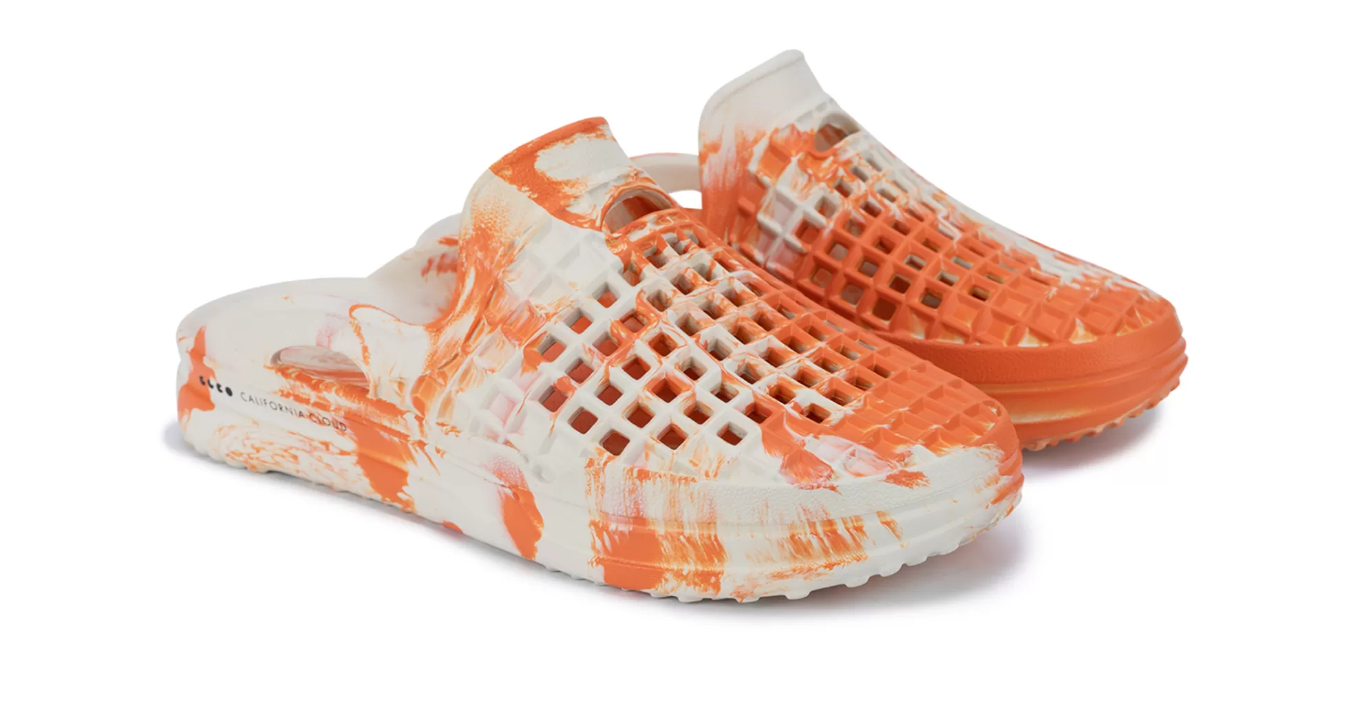 Garrett Leight Apparel & Accessories-GLCO X LUSSO CLOUD SCENARIO SLIDE Orange Tie Dye