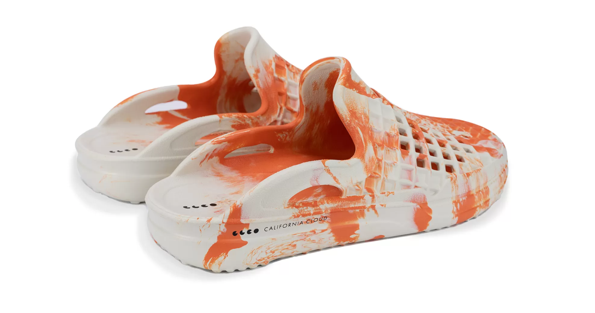 Garrett Leight Apparel & Accessories-GLCO X LUSSO CLOUD SCENARIO SLIDE Orange Tie Dye