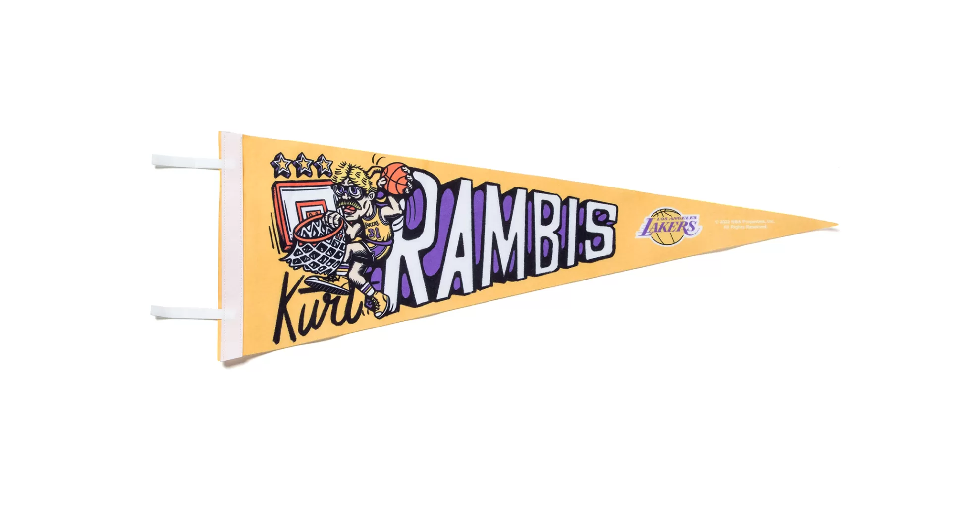 Garrett Leight Apparel & Accessories-GLCO X MITCHELL & NESS RAMBIS LAKERS PENNANT